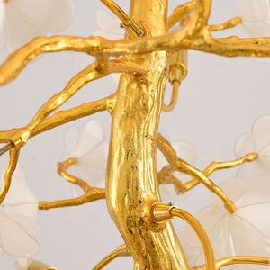 All'ingrosso all'estero magazzino <span class=keywords><strong>luce</strong></span> nuovo ramo d'ottone petalo grande lampadario per Villa Lobby Hotel lampada - Product Image 3