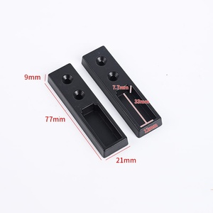 Aluminum Alloy Square Tube Modern Style Garment Hanger Flange Base Wall Mount Installation Gold/Black/Dark <b>Wardrobe</b> <b>Hardware</b> - Product Image 6