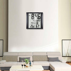 Hiện Đại Trang Trí Nội Thất Kỹ Thuật Số Đồng Hồ Báo Thức Đa Chức Năng Nhiệt Độ Độ Ẩm Lịch Hiển Thị Điện Tử Phong Trào Đồng Hồ Treo Tường - Product Image 5