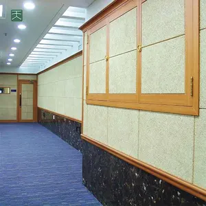 Tiange ignifugo pannelli acustici in legno di lana di cemento fonoassorbente in legno per la decorazione della parete interna