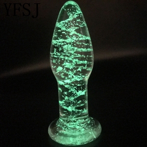 Leuchtendes Glas <span class=keywords><strong>G</strong></span>-Punkt Vibrator Männer oder Frauen Prostata Massage gerät Sexspielzeug - Product Image 3