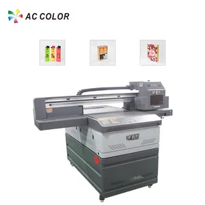 Direct Naar Materiaal Glazen Fles Uv Drukmachine Klein Formaat Industriële Inkjet Led Uv Flatbed Printer