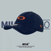 Casquette de baseball unisexe GN style américain inspirée d'Instagram, effet délavé vintage, broderie 47, design couple, coupe oversize polyvalente