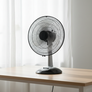 Ventilador de Mesa Oscilante con Enfriamiento por Aire, Construcción Mecánica de Plástico, Motor AC, Tres Velocidades, Eficiente Energéticamente, para Uso Doméstico y en Hoteles - Product Image 3