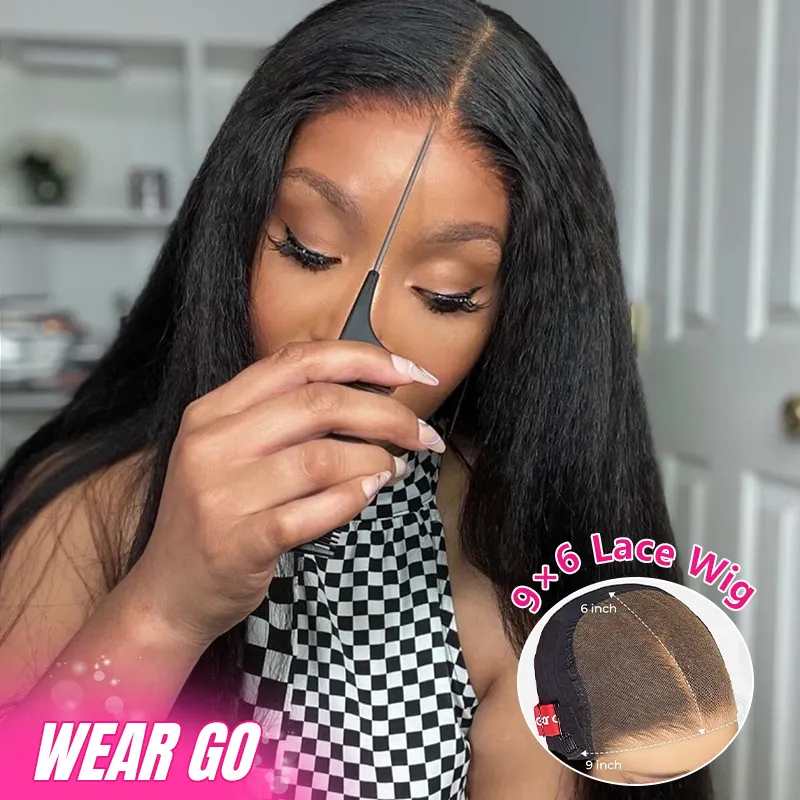 Isee Easy Wear Go Glueless Lace Front Pruiken Voorgesneden Ruwe Indiase Menselijk Haar Pruiken, Klaar Om Te Gaan Full Hd Lace Frontale Pruik Voorgebleekt