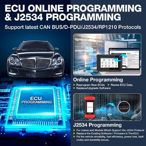 Outil automobile en ligne X431 Pad5 pour voitures, programmateur OBD2 et J2534, système complet, entrepôt USA/UE - Product Image 2