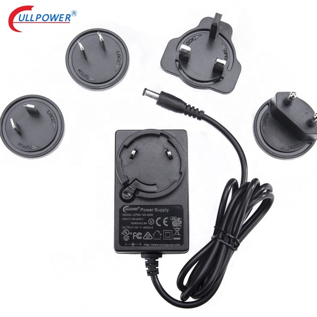 Ac Dc Power Adapter 12v 2a 24v 1a Power Supply Eu Us Uk Au Interchangeable Plug Ce Saa Ukca Pse kc Ccc Certificates