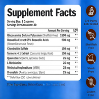 Fabrication OEM de capsules de glucosamine et de chondroïtine |   Complément alimentaire quotidien pour les articulations des adultes, 90 capsules