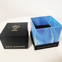 Vente en gros de boîte d'emballage d'expédition en papier au design personnalisé de luxe boîte-cadeau avec logo pour bougies parfumées d'aromathérapie