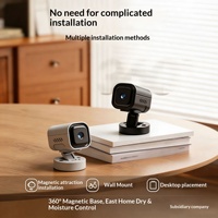 Caméras Wi-Fi de gros avec résolution 1080p, suivi humain, communication bidirectionnelle, vision nocturne, stockage cloud pour usage domestique