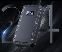 Power Bank Portabel IBD 3-in-1 45W Pengisian Cepat Senter LED 10000/12000mAh Penguat Baterai Jump Starter Mobil Motor Truk
