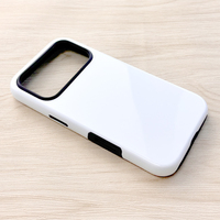 Coques de téléphone vierges pour sublimation pour iPhone 17 Pro Max - Coque de protection 3D double couche personnalisable pour iPhone 16 Pro Max