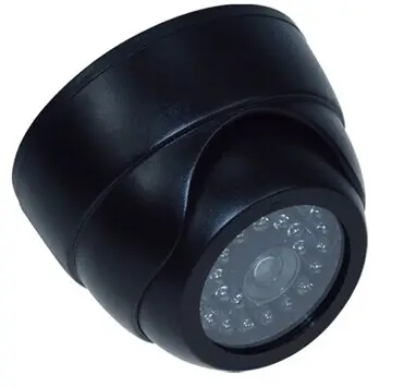 Kapalı Simutated güvenlik Analog kukla 30 adet IR LED Dome güvenlik kamerası ile flaş LED ışık uyarı
