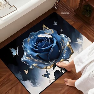 מחצלת אמבטיה מגניבה ואופנתית עם דוגמא גיאומטרית תלת-ממדית מחימר דיאטומי לשימוש ביתי ובתי מלון - Product Image 1