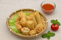 Penjualan laris gulungan pegas sayuran Mini sampel gratis Dim Sum Frozen tersedia layanan OEM ODM bersertifikat Halal