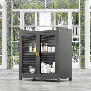 Étagère à vaisselle moderne à trois niveaux en métal non pliable, rangement pour baguettes, armoire de cuisine anti-poussière, étagère de <span class=keywords><strong>porte</strong></span> de <span class=keywords><strong>placard</strong></span> - Product Image 2