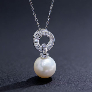 31447 Accesorios de Perlas DIY, Colgante de Plata S925, Soporte Vacío para Cuentas Redondas de 4mm, Collar para Mujer, Fornituras de Joyería, Tipo Espaciadores - Product Image 1