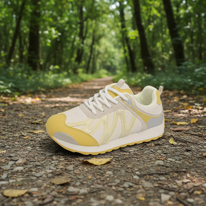 Dames veterschoenen met gesloten neus, ademende EVA tussenzool, dikke zool, lichtgewicht, anti-geur, altijdgroen wit, wandelschoenen - Product Image 1