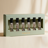 Emballage de flacon de parfum en papier texturé de qualité supérieure avec logo personnalisé, boîtes d'emballage pour flacons de 2 ml, 3 ml, 5 ml