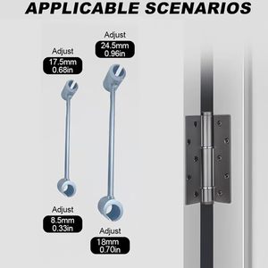 Door <b>Gap</b> Adjustment Wrench 14-19mm 23-25mm Double End Metric High Manganese Steel Zinc Plated Industrial Security Door Tool - Product Image 3