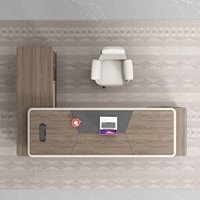 Escritorio Ejecutivo Moderno de Lujo para CEO, Resistente a los Arañazos, con Cajones, en Forma de L, Mesa de Trabajo de Madera, Silla, Color Personalizado, para el Hogar