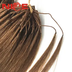 Human Coloured Natural In Extensions 100 Chinesische Jungfrau Nagel haut Ausgerichtete Linie Remy Extension Feather Hair Extension