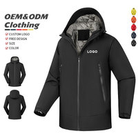 Veste de travail coupe-vent d'hiver personnalisable avec logo pour homme, épaisse, uniforme de club, impression vierge, vestes polaires à capuche pour la randonnée en extérieur