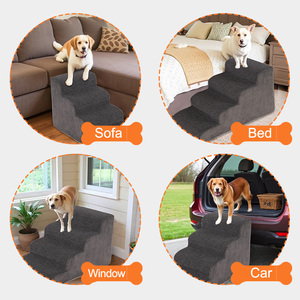 Rampa e <span class=keywords><strong>Scala</strong></span> a 4 Gradini per Cani e Gatti, per Divano e Sedia, con Rivestimento in Tessuto Impermeabile Antiscivolo e Resistente - Product Image 4