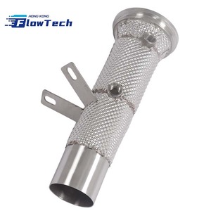 Downpipe FlowTech SS304 avec catalyseur sport haute performance et bouclier thermique pour BMW i8 1.5T – Échappement performance à fixation directe - Product Image 6