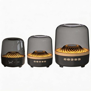 Portable RGB Glow Glass <b>Bluetooth</b> <b>Speaker</b> 360° <b>Surround</b> <b>Sound</b> Wireless Desktop - Product Image 1