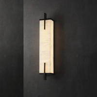 Applique Murale Luxe en Cuivre et Pierre Flocon de Neige, Style Nordique, pour Salon, Chambre d'Hôtes, Hôtel, Chevet, avec Support en Albâtre Naturel