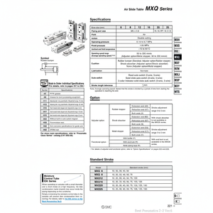 MXQ16-50CT โต๊ะสไลด์ลมนิวเมติก SMC - Product Image 1