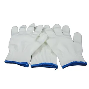 10 Gauge Cheap Hand Protection Free Samples Knitted White 100% Polyester Work Glove