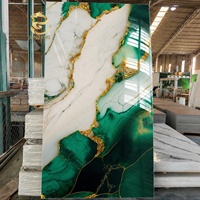 Panneaux PVC pour décoration intérieure, panneaux muraux, planches, feuilles de plastique marbré UV, panneau mural PVC pour salle de bain