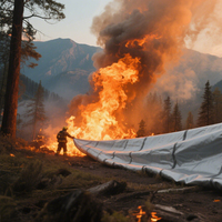 Couverture de survie robuste en Kevlar Aramide, ignifuge, pour les incendies de forêt et les situations d'urgence en extérieur, réutilisable pour usage industriel