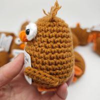 Mini drôle D positif pomme de terre à la main Crochet tricoté poupée inspirant émotionnel positif Crochet hibou pour cadeau