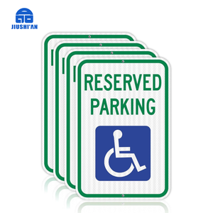 Señalización de Seguridad Vial <span class=keywords><strong>para</strong></span> Personas con Discapacidad, Estacionamiento Reservado <span class=keywords><strong>para</strong></span> Discapacitados, Señal de Aluminio Personalizada, Cumple con las Normas MUTCD - Product Image 1
