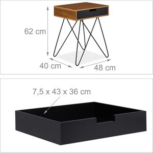 Modern Acacia Decorative Nightstand With Drawers Home Bedroom Furniture Wooden <b>Bedside</b> Lamp Side <b>Table</b> Shelf for Bedroom - Product Image 4