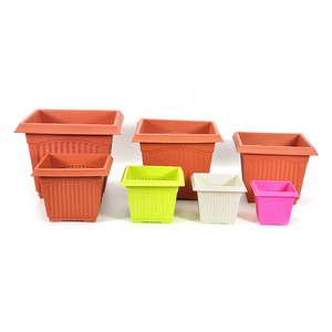 Yicai-<span class=keywords><strong>maceta</strong></span> de plástico para vegetales, <span class=keywords><strong>maceta</strong></span> de jardín verde usado con flores/planta verde de mesa, Color Otoño, venta directa de fábrica - Product Image 2