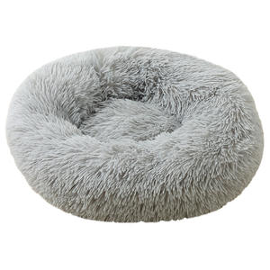 Mayorista Fabricante Suave Lujo Felpa Rosa Gris Blanco Mascota Cojín Redondo Gato Perro Cama - Product Image 5