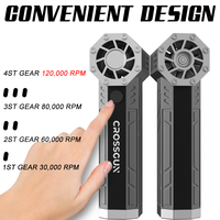 Ventilateur miniature puissant Crossgun, batterie, charge USB, ventilateur électrique portatif, souffleur d'air, turbine à vent X5 pour voiture