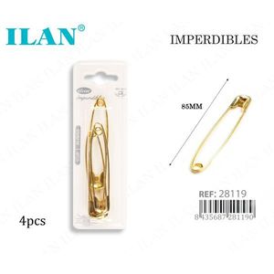 Spille di Sicurezza Ilan 85mm Dorate, Set da 4 Pezzi, Accessori per Cucito - Product Image 1