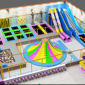 Parc de trampolines intérieur personnalisé de 1200 m² avec aire de jeux intérieure, parcours ninja et café pour centre de divertissement familial ou centre commercial - Product Image 3