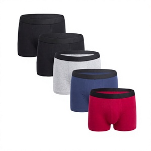 Ropa Interior Masculina, Estilo Europeo y Estadounidense, 100% Algodón, Transpirable, Corte Medio, Bóxers, Tallas Grandes, Diseño de Apertura Extendida, Color Sólido - Product Image 1