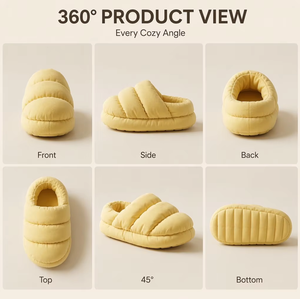 Nouveaux produits 2026 – Chaussons personnalisés en duvet et coton, style nuage, vente en gros pour femmes, chaussures d'hiver épaisses à plateforme pour intérieur et extérieur - Product Image 6