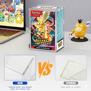 Nouveau lot de 6 boîtes de rangement en acrylique avec protection UV et affichage magnétique transparent pour cartes à collectionner Pokémon - Product Image 2