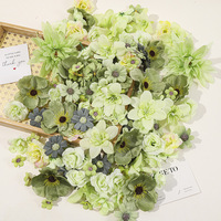 Fleurs artificielles en soie haute simulation, tons verts, styles variés, style Mori, inspirées de la forêt, pour DIY, coiffes de mariage et corsages