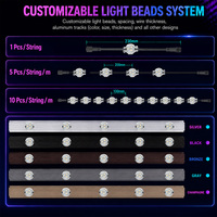 Luces Exteriores Permanentes con Certificación UL, Iluminación Impermeable para Aleros, Luces de Píxeles RGBW SMD5050 para Navidad