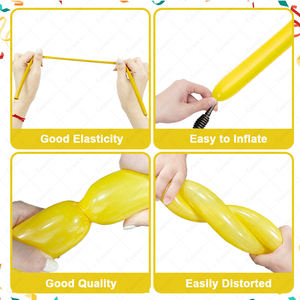 ホットセールラテックスバルーンメーカープロモーションパーティーインフレータブルDiyキッドおもちゃ260レインボーナチュラルラテックスモデリング260ロングバルーン - Product Image 4
