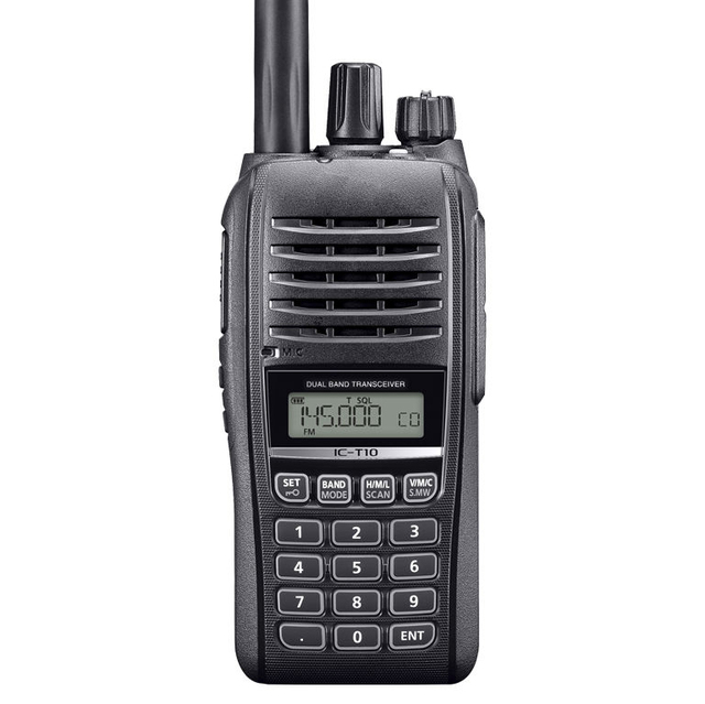 IC-T10 Walkie Talkie  VHF 136-174MHz Way Radio Battery Pack for  Portable Handheld